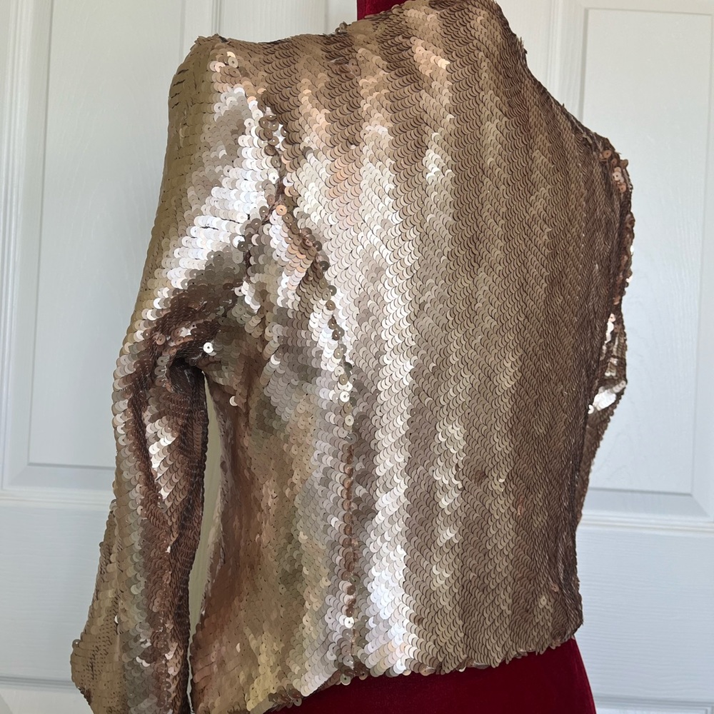 Baby Phat Rose Gold Sequin Jacket Medium - Picture 3 of 5